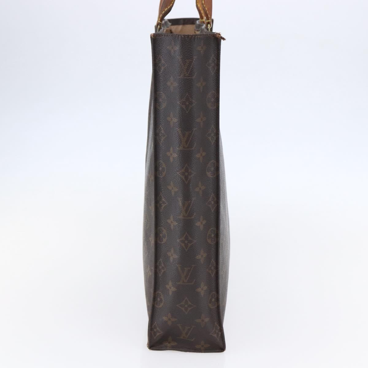 LOUIS VUITTON Monogram Sac Plat Hand Bag M51140 LV Auth BA7186