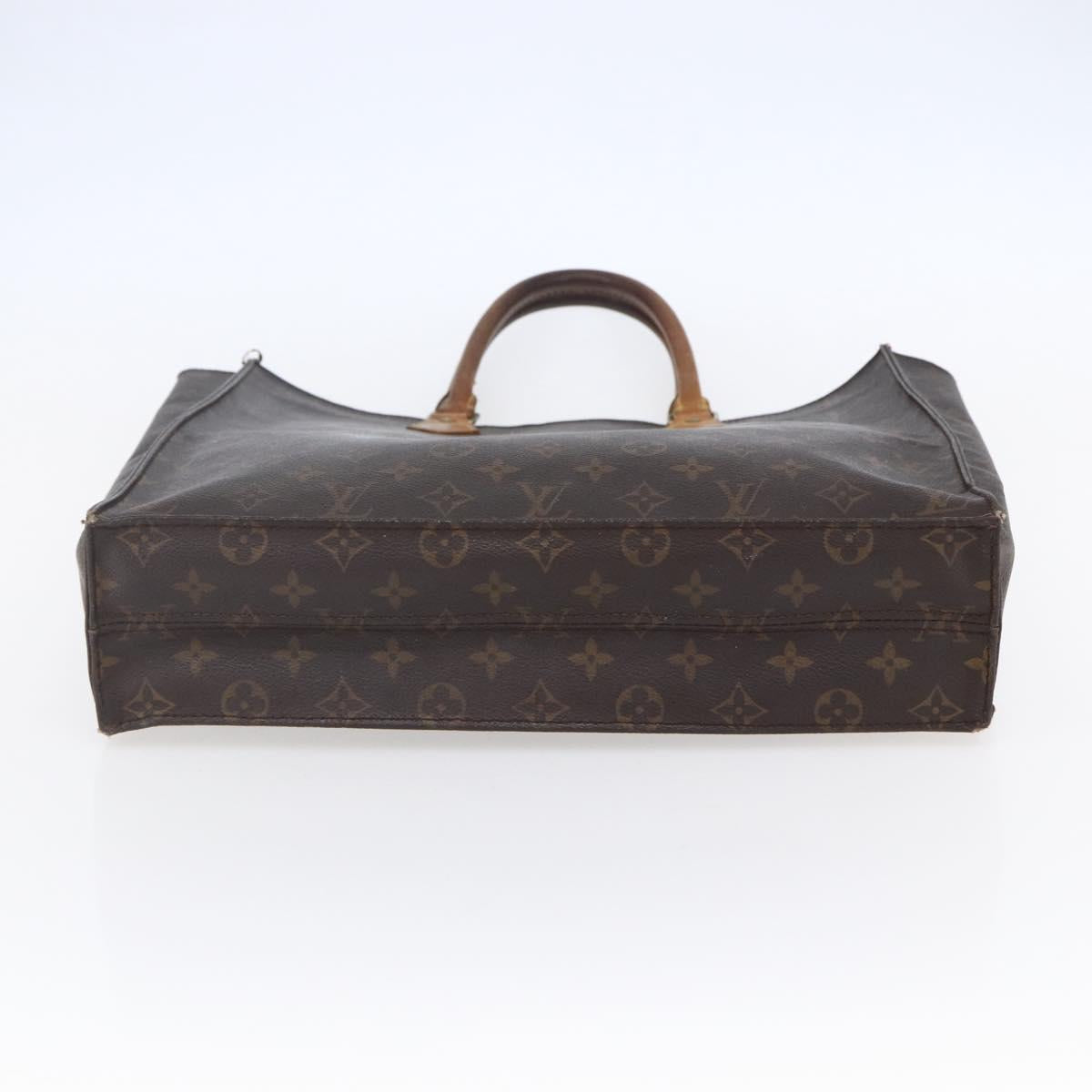 LOUIS VUITTON Monogram Sac Plat Hand Bag M51140 LV Auth BA7186
