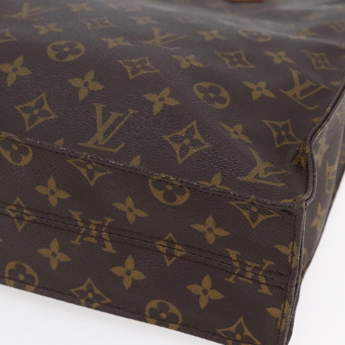 LOUIS VUITTON Monogram Sac Plat Hand Bag M51140 LV Auth BA7187