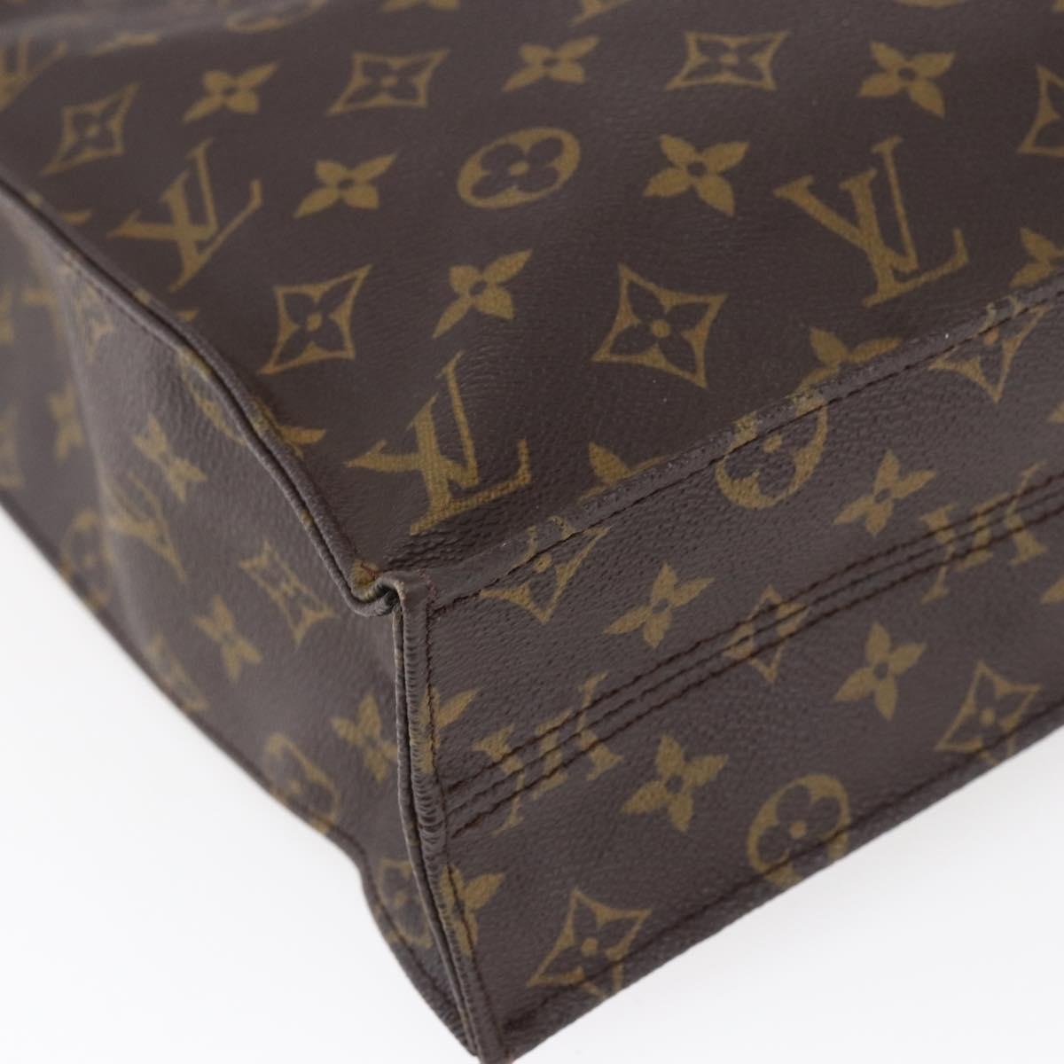 LOUIS VUITTON Monogram Sac Plat Hand Bag M51140 LV Auth BA7187