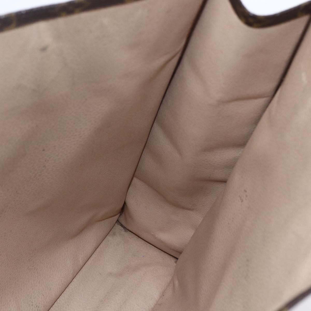 LOUIS VUITTON Monogram Sac Plat Hand Bag M51140 LV Auth BA7187