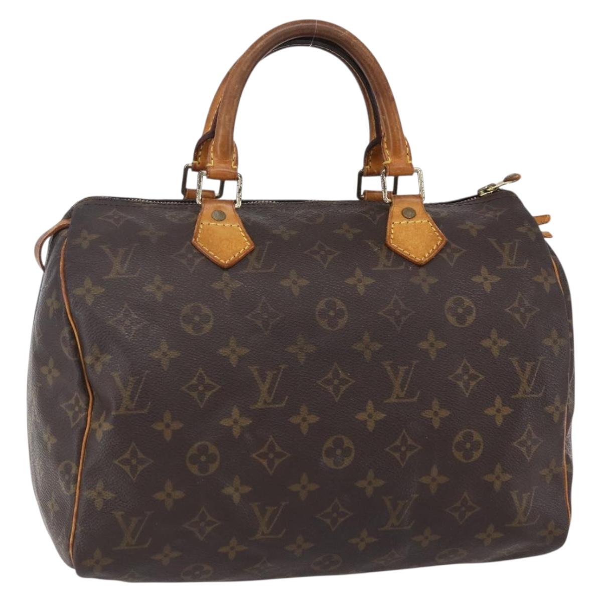 LOUIS VUITTON Monogram Speedy 30 Hand Bag M41526 LV Auth BA7189