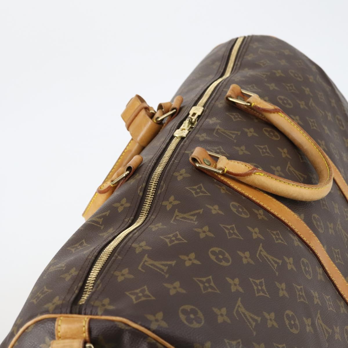 LOUIS VUITTON Monogram Keepall Bandouliere 60 Boston Bag M41412 LV Auth BA7196