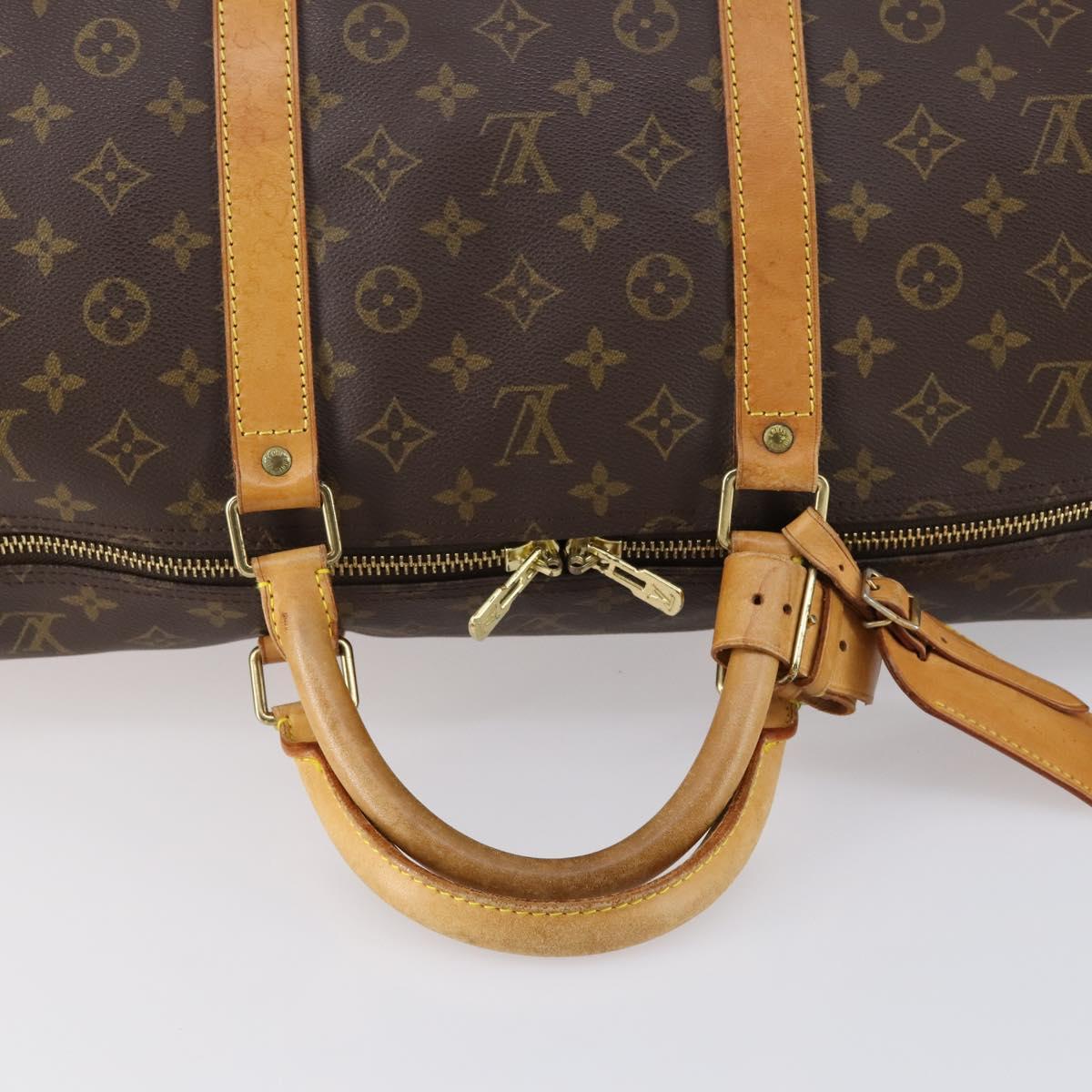 LOUIS VUITTON Monogram Keepall Bandouliere 60 Boston Bag M41412 LV Auth BA7196