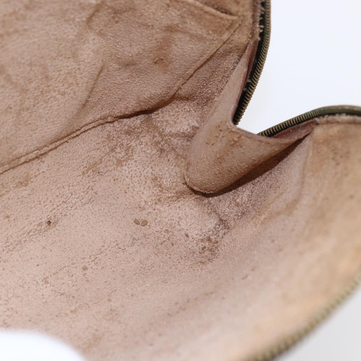 LOUIS VUITTON Monogram Trousse Demi Ronde Cosmetic Pouch M47520 LV Auth BA7198