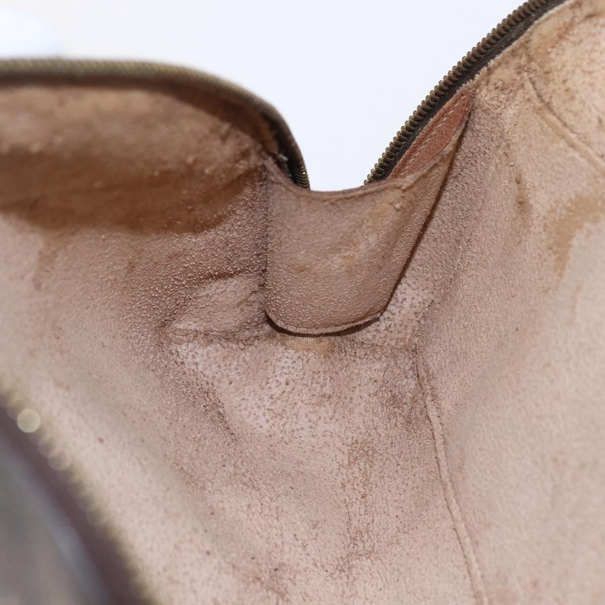 LOUIS VUITTON Monogram Trousse Demi Ronde Cosmetic Pouch M47520 LV Auth BA7198