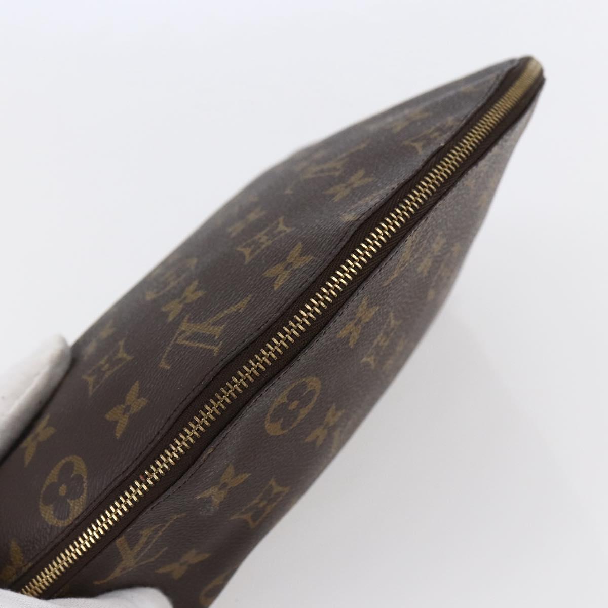 LOUIS VUITTON Monogram Trousse Demi Ronde Cosmetic Pouch M47520 LV Auth BA7198