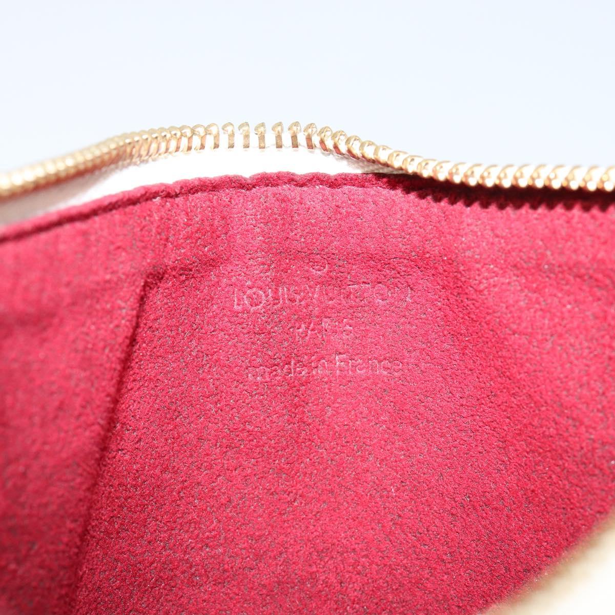 LOUIS VUITTON Monogram Multicolor Pochette MM Pouch White M60028 LV Auth BA7202