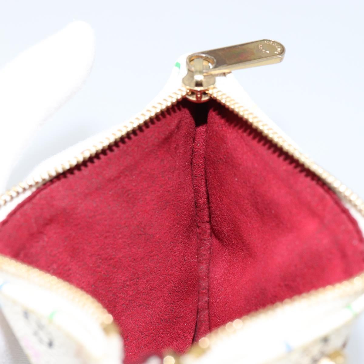 LOUIS VUITTON Monogram Multicolor Pochette MM Pouch White M60028 LV Auth BA7202