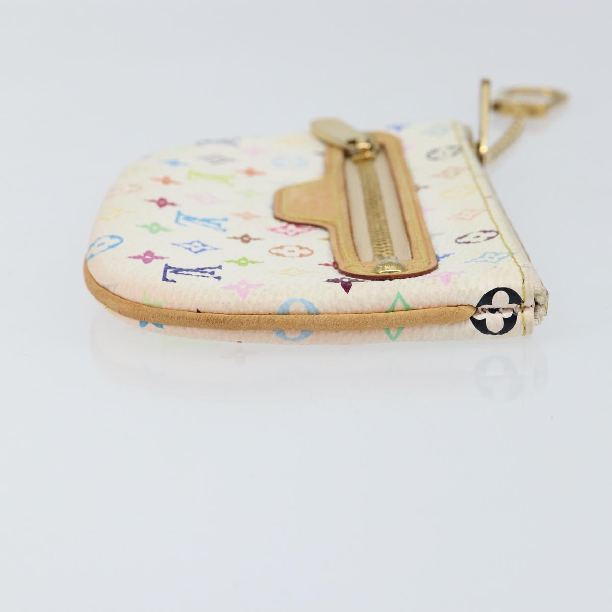 LOUIS VUITTON Monogram Multicolor Pochette MM Pouch White M60028 LV Auth BA7202