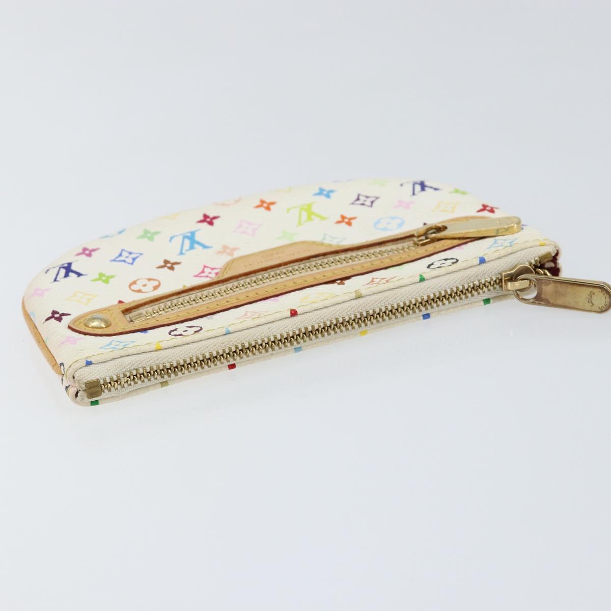 LOUIS VUITTON Monogram Multicolor Pochette MM Pouch White M60028 LV Auth BA7202