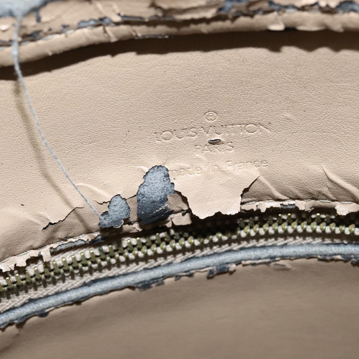 LOUIS VUITTON Monogram Vernis Houston Hand Bag Beige M91004 LV Auth BA7204