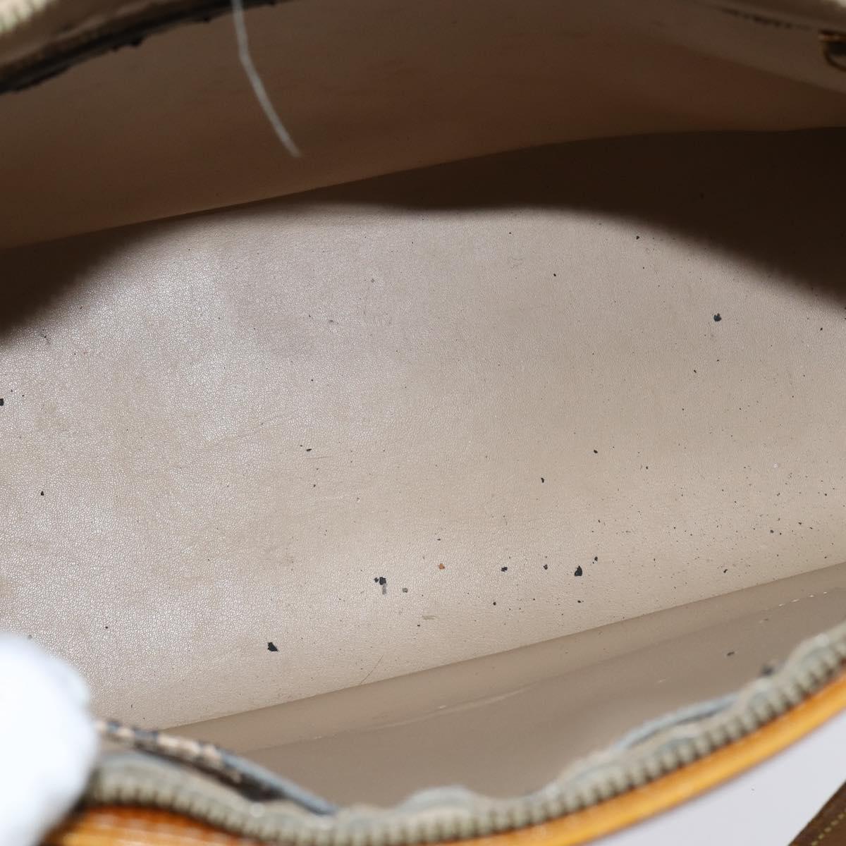 LOUIS VUITTON Monogram Vernis Houston Hand Bag Beige M91004 LV Auth BA7204