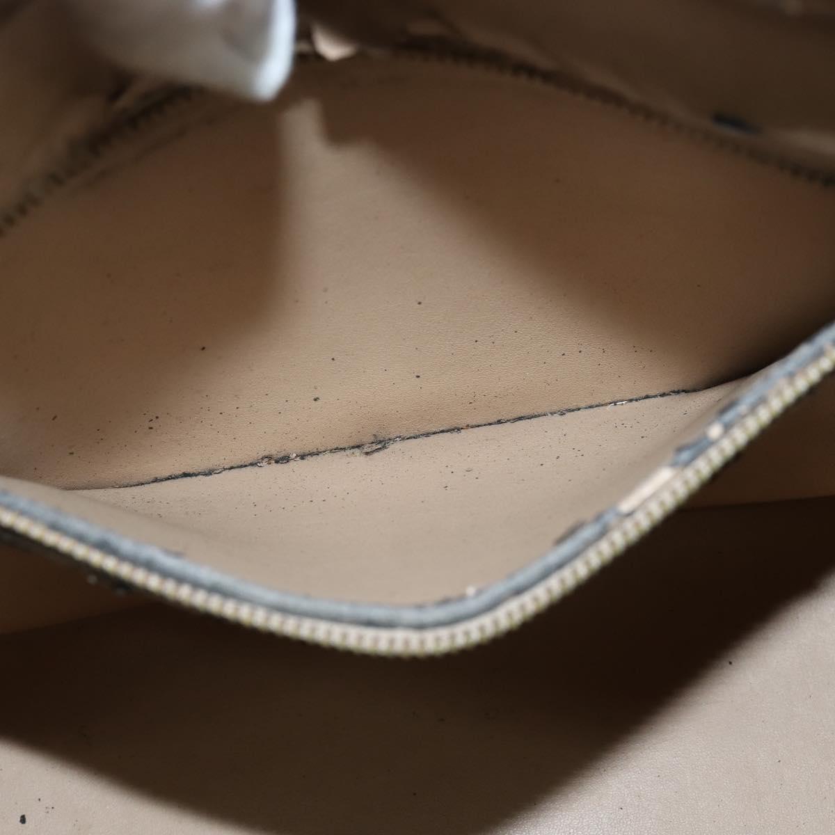 LOUIS VUITTON Monogram Vernis Houston Hand Bag Beige M91004 LV Auth BA7204