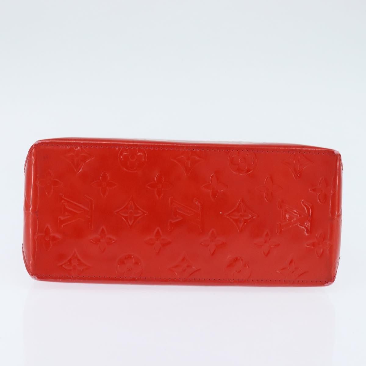 LOUIS VUITTON Monogram Vernis Reade PM Hand Bag Red Rouge M91088 LV Auth BA7208
