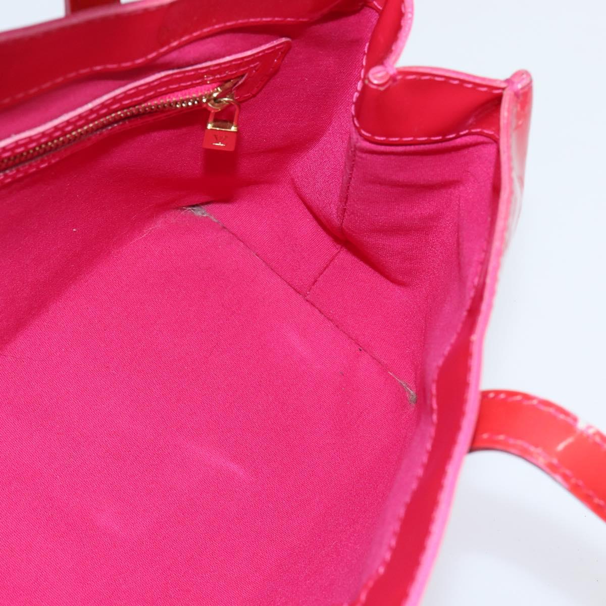 LOUIS VUITTON Monogram Vernis Wilshire Boulevard Bag Rose Pop M93643 Auth BA7211