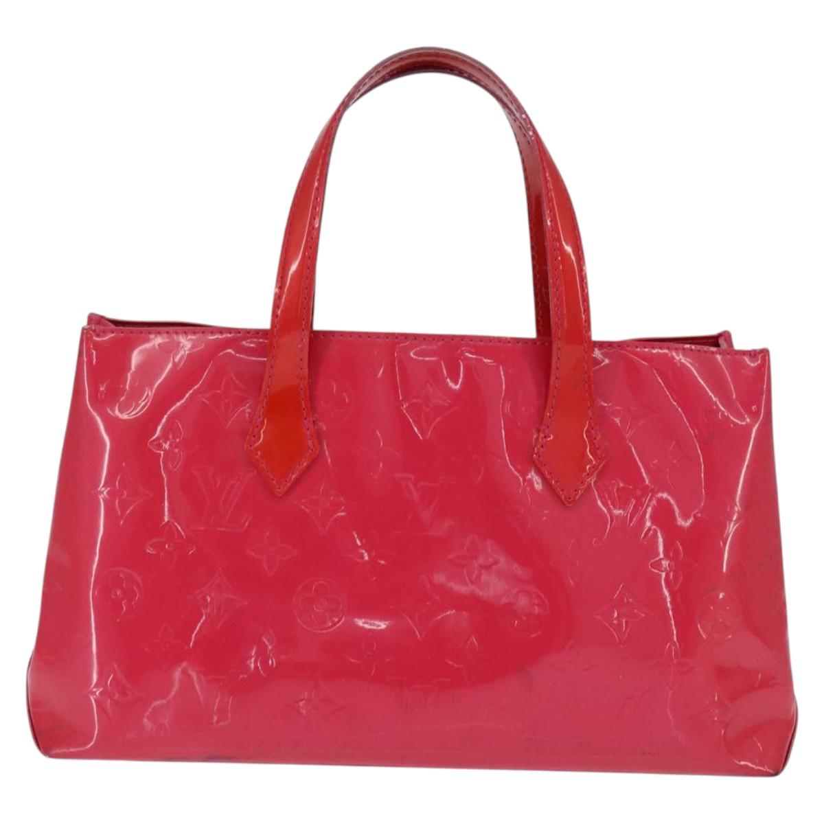 LOUIS VUITTON Monogram Vernis Wilshire Boulevard Bag Rose Pop M93643 Auth BA7211