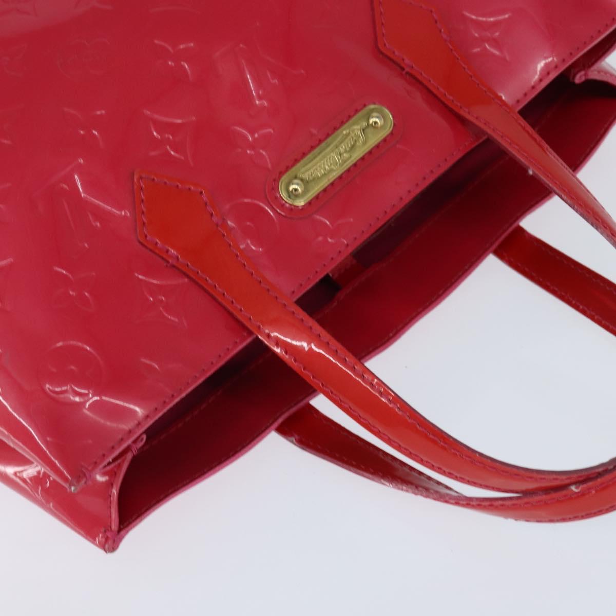 LOUIS VUITTON Monogram Vernis Wilshire Boulevard Bag Rose Pop M93643 Auth BA7211
