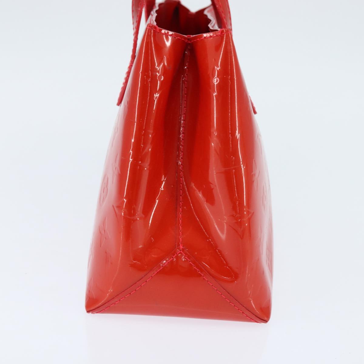 LOUIS VUITTON Monogram Vernis Wilshire PM Bag Rouge Grunadine M91723 Auth BA7212