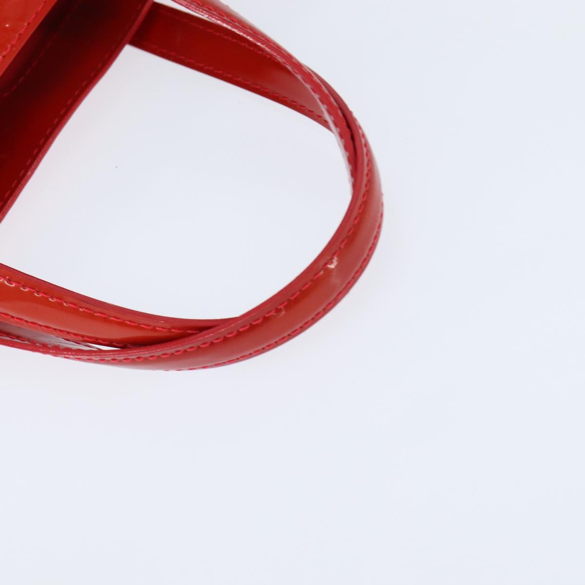 LOUIS VUITTON Monogram Vernis Wilshire PM Bag Rouge Grunadine M91723 Auth BA7212