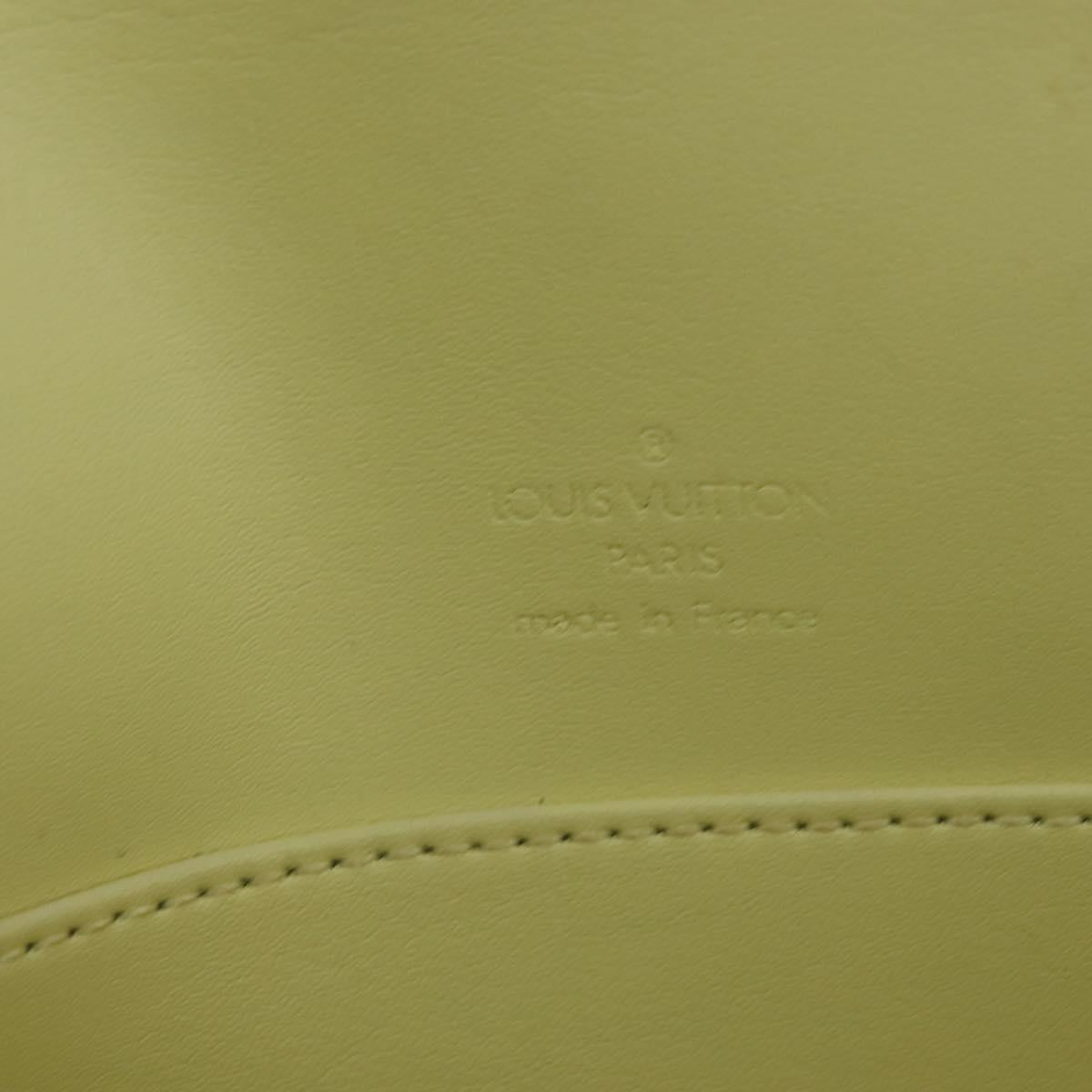 LOUIS VUITTON Monogram Vernis Thompson Street Bag Lime Yellow M91071 Auth BA7213
