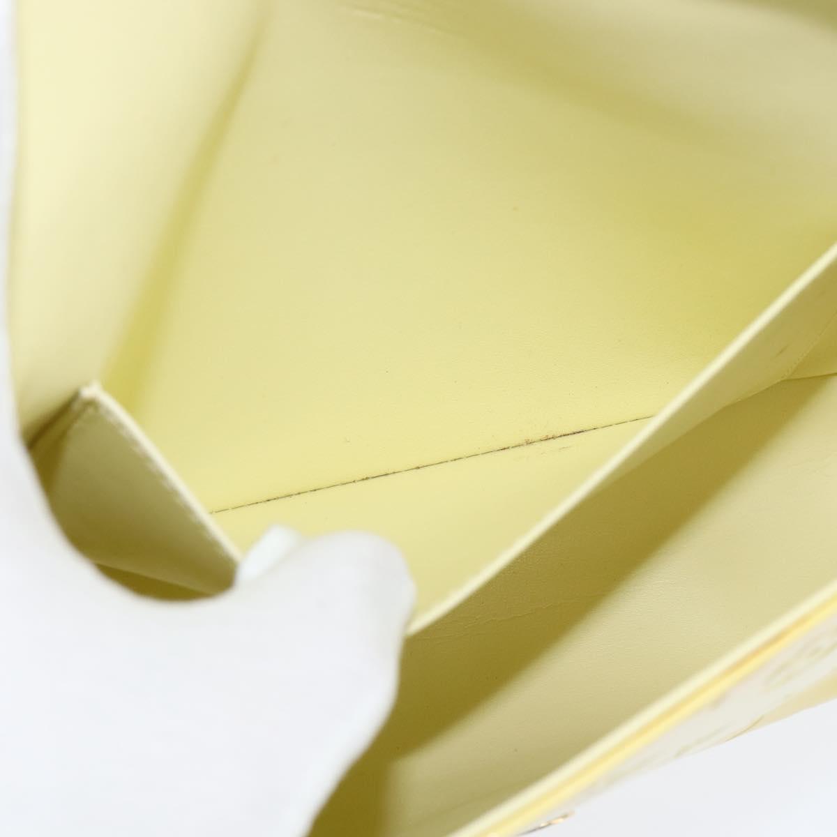 LOUIS VUITTON Monogram Vernis Thompson Street Bag Lime Yellow M91071 Auth BA7213