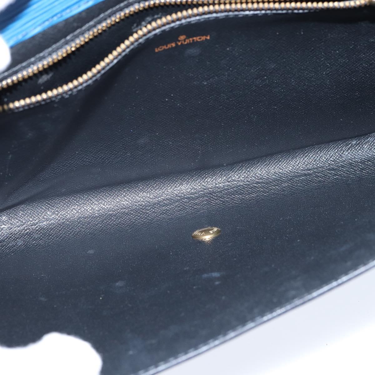 LOUIS VUITTON Epi Art Deco Clutch Bag Blue M52635 LV Auth BA7217