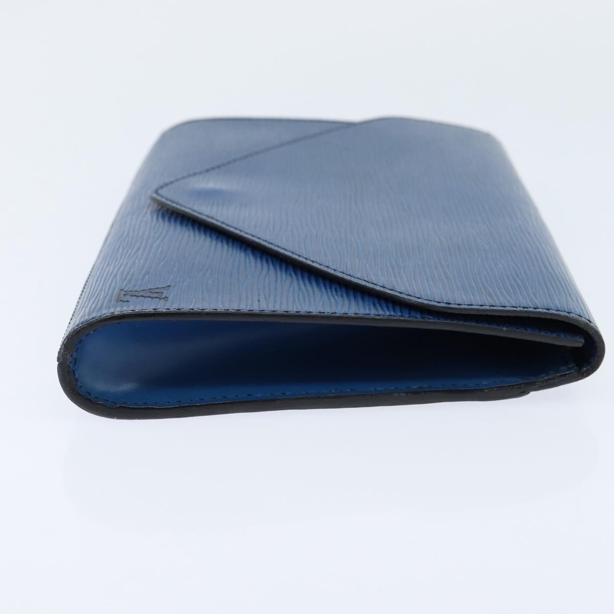 LOUIS VUITTON Epi Art Deco Clutch Bag Blue M52635 LV Auth BA7217