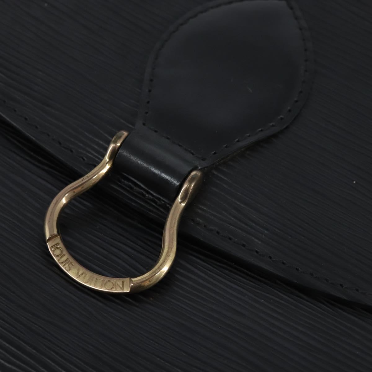 LOUIS VUITTON Epi Saint Cloud GM Shoulder Bag Black Noir M52192 LV Auth BA7219