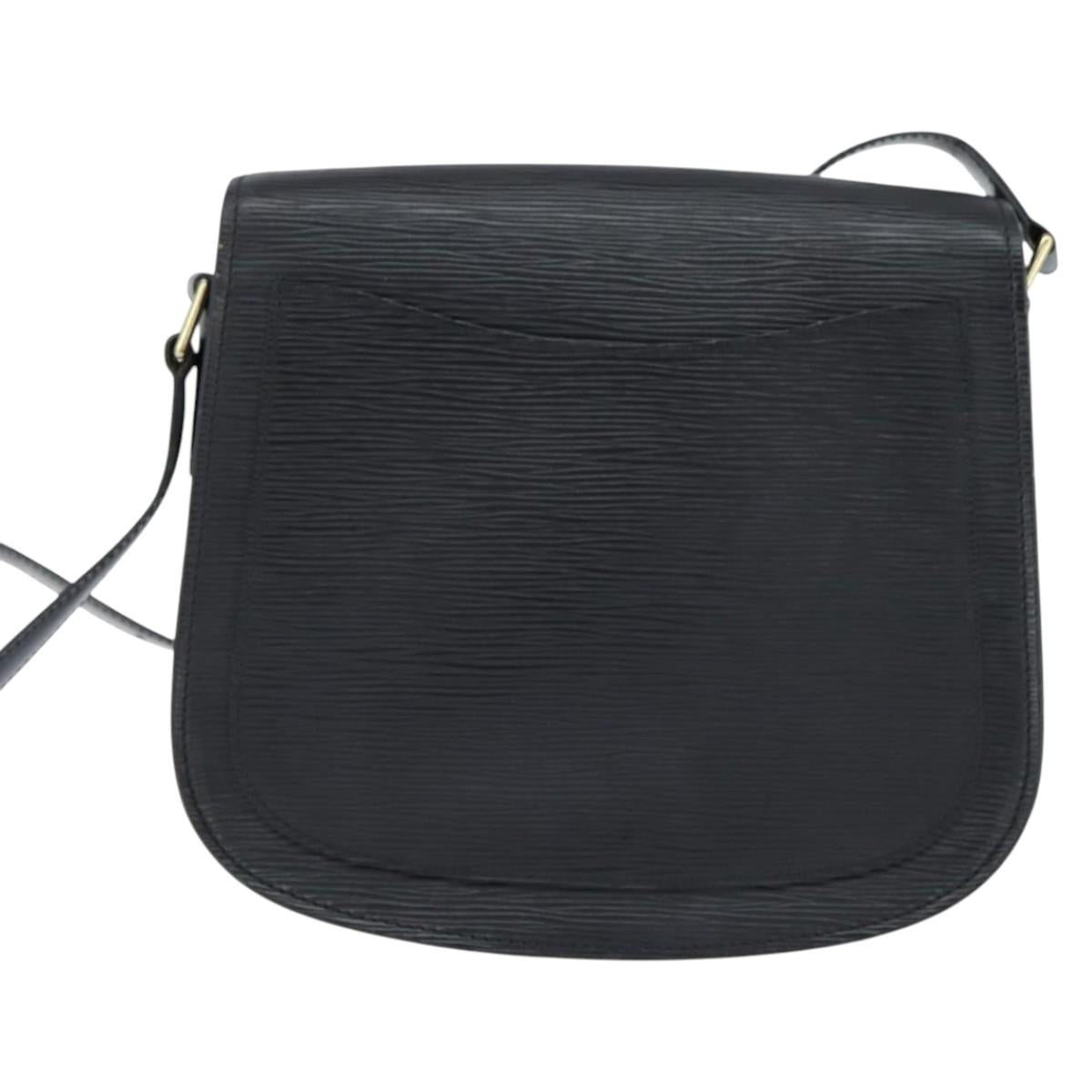 LOUIS VUITTON Epi Saint Cloud GM Shoulder Bag Black Noir M52192 LV Auth BA7219