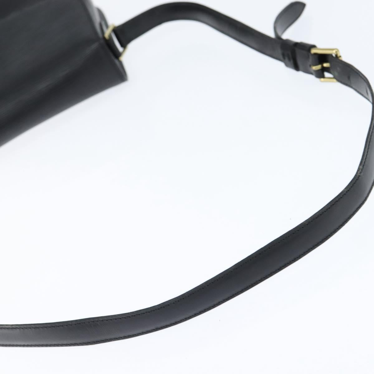 LOUIS VUITTON Epi Saint Cloud GM Shoulder Bag Black Noir M52192 LV Auth BA7219