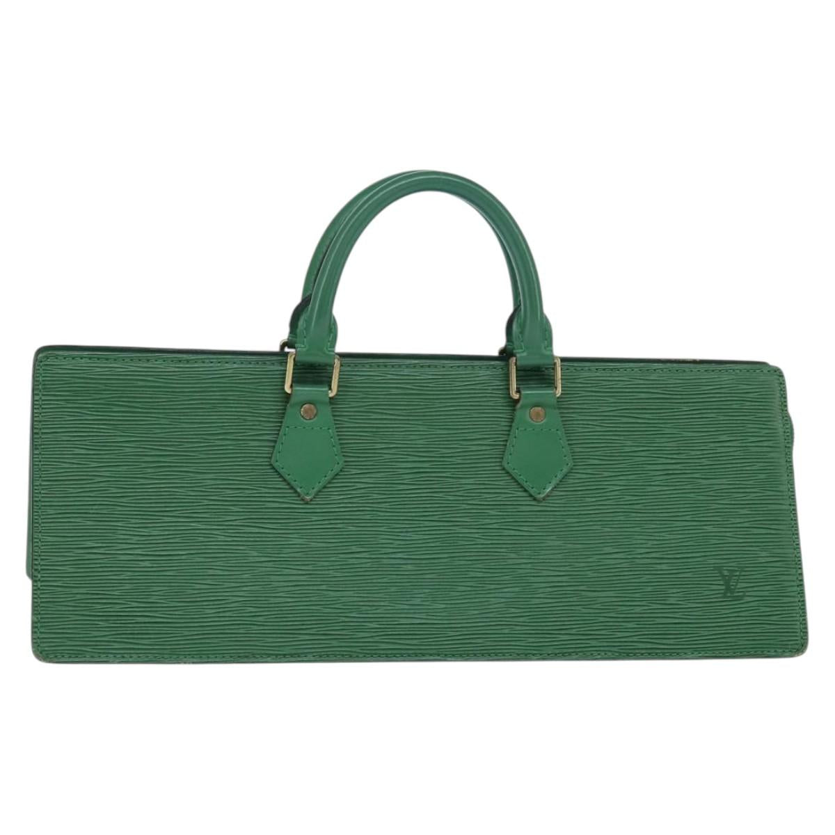 LOUIS VUITTON Epi Sac Triangle Hand Bag Green M52094 LV Auth BA7221