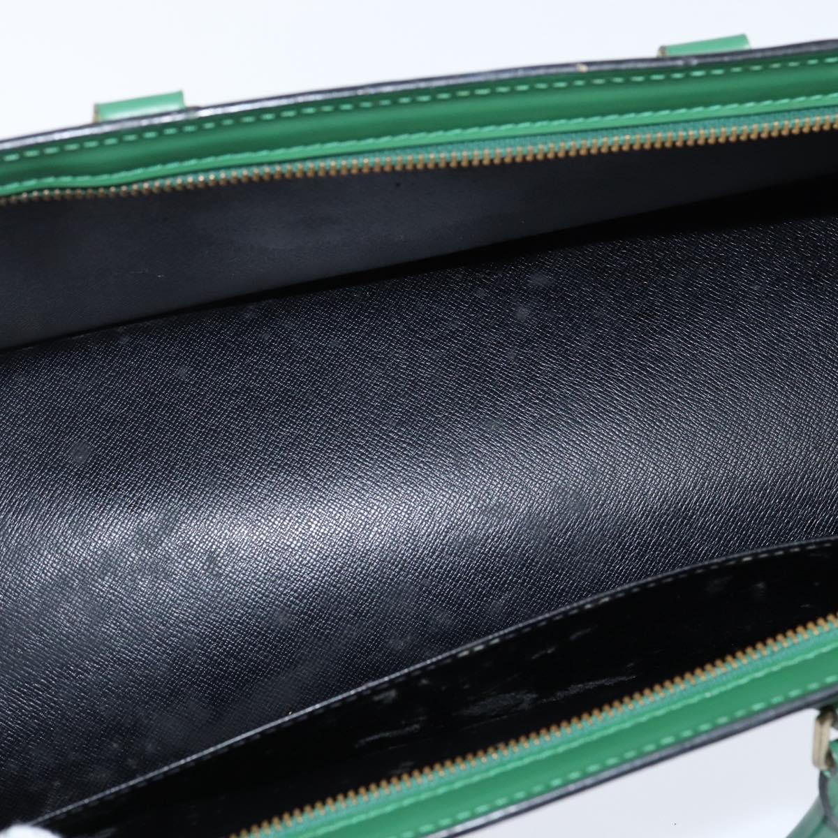 LOUIS VUITTON Epi Sac Triangle Hand Bag Green M52094 LV Auth BA7221