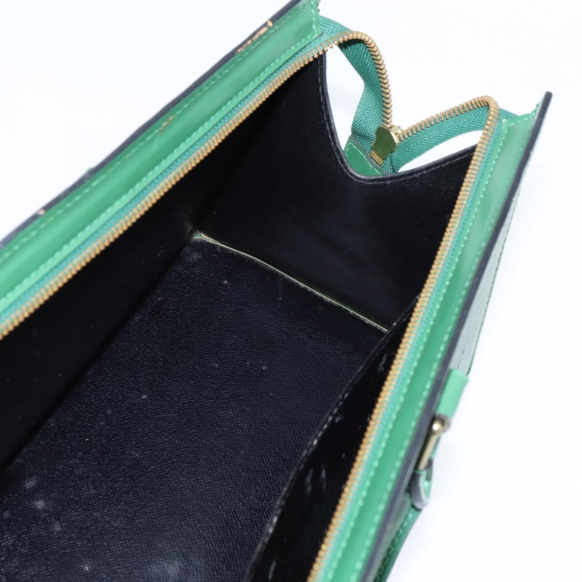 LOUIS VUITTON Epi Sac Triangle Hand Bag Green M52094 LV Auth BA7221