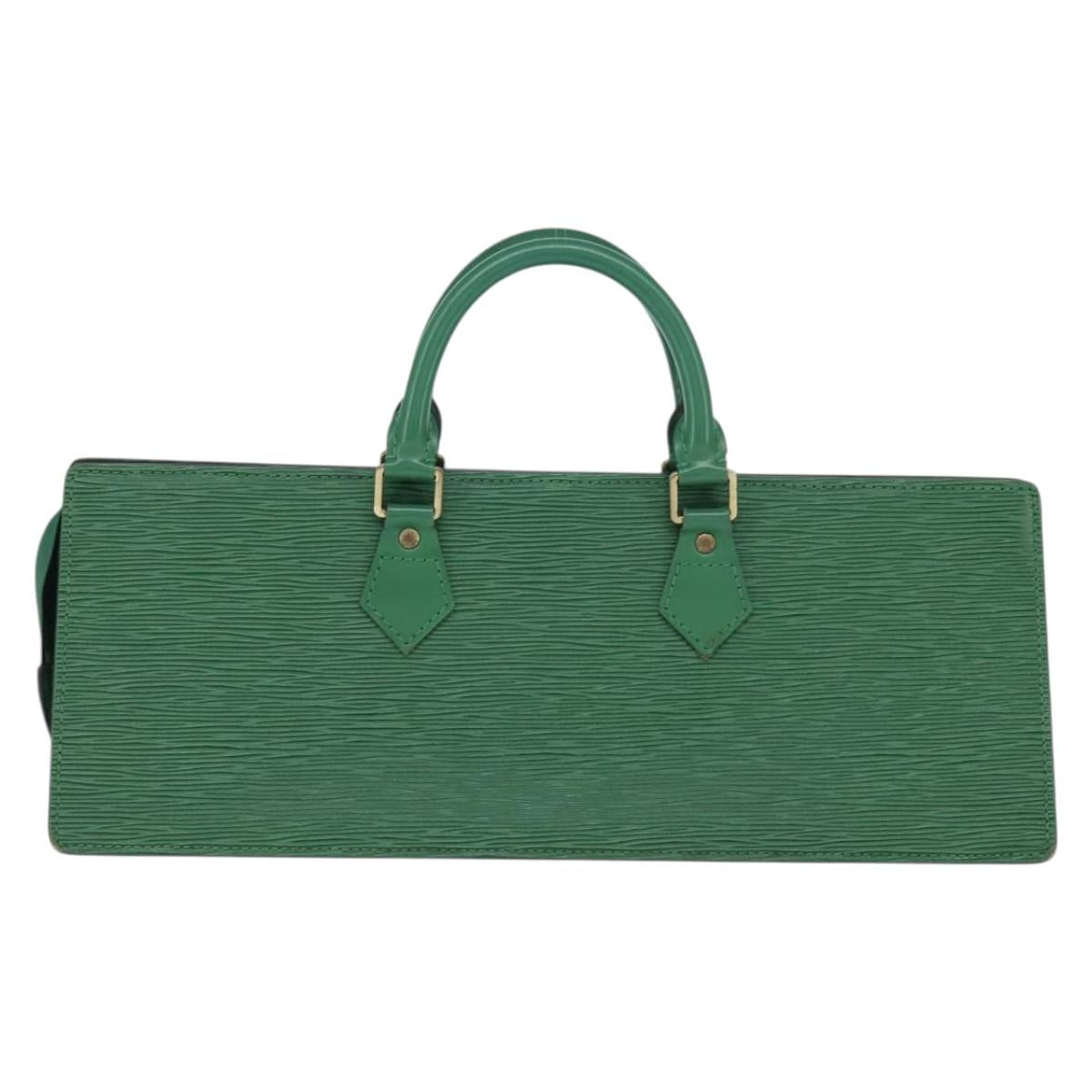 LOUIS VUITTON Epi Sac Triangle Hand Bag Green M52094 LV Auth BA7221