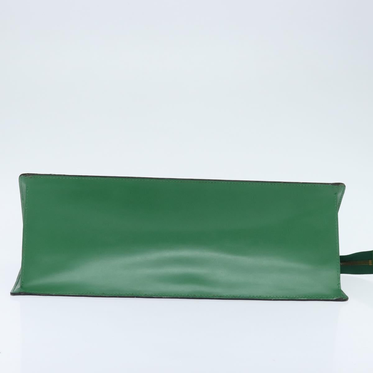 LOUIS VUITTON Epi Sac Triangle Hand Bag Green M52094 LV Auth BA7221