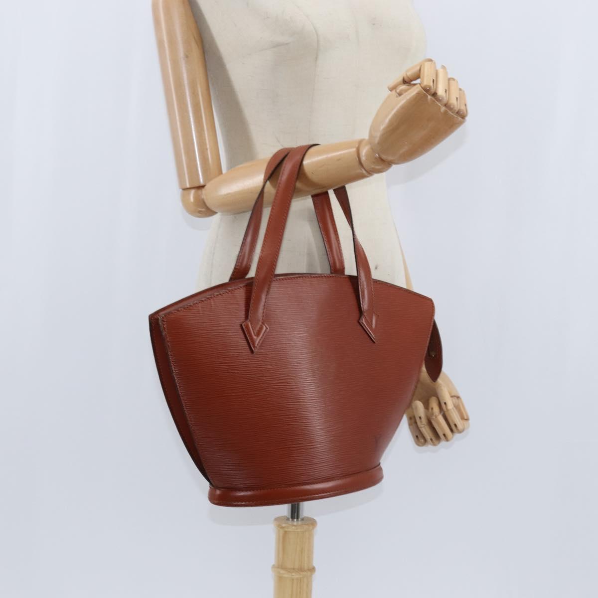 LOUIS VUITTON Epi Saint Jacques Hand Bag Brown M52263 LV Auth BA7223