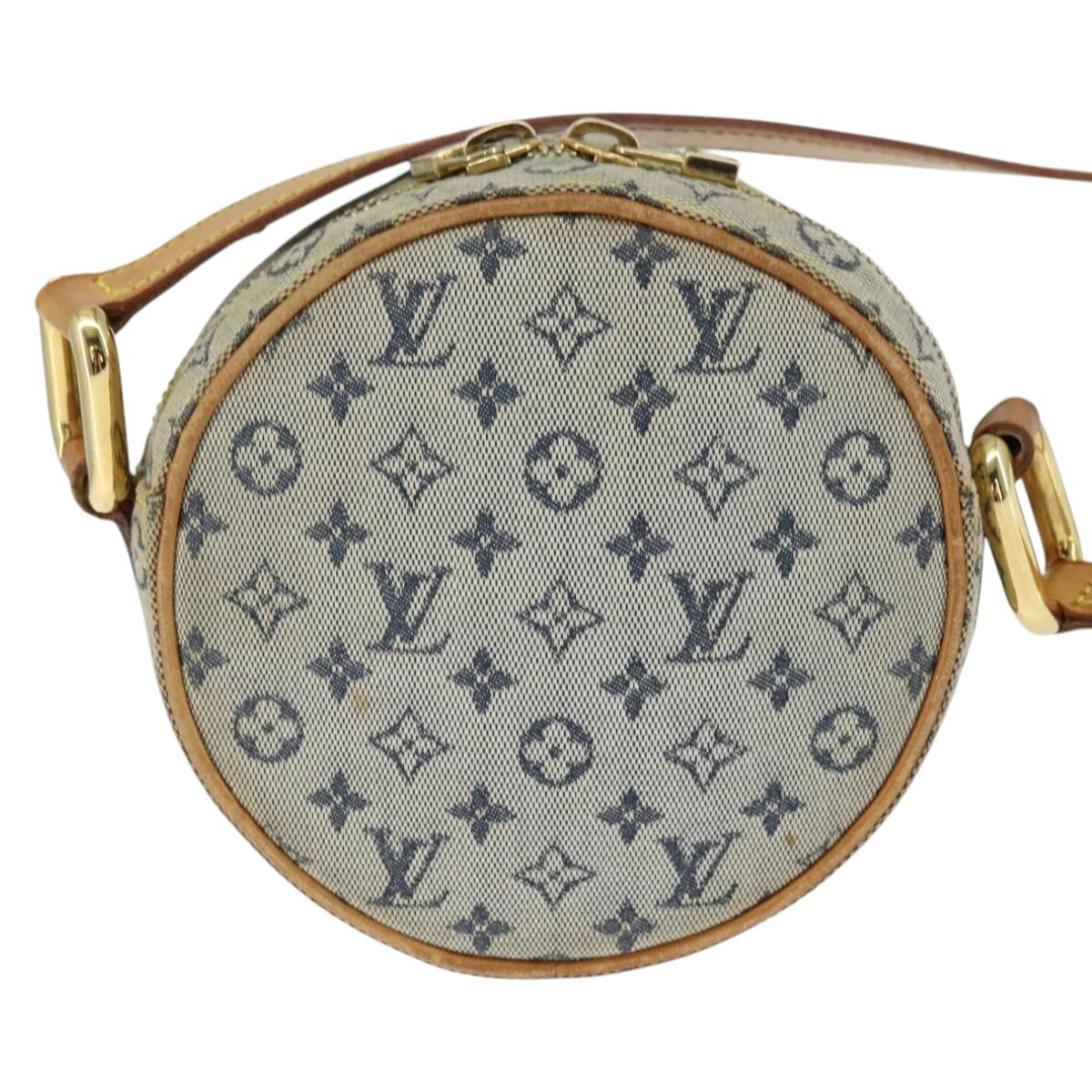 LOUIS VUITTON Monogram Mini Jeanne PM Shoulder Bag Blue M92001 LV Auth BA7228