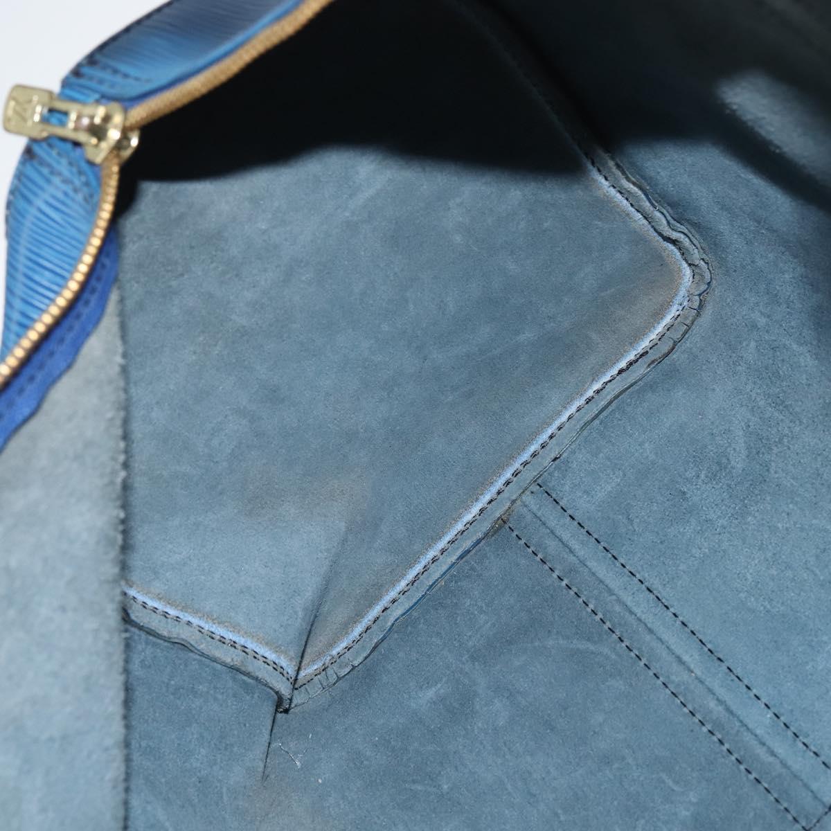 LOUIS VUITTON Epi Keepall 45 Boston Bag Blue M42975 LV Auth BA7237