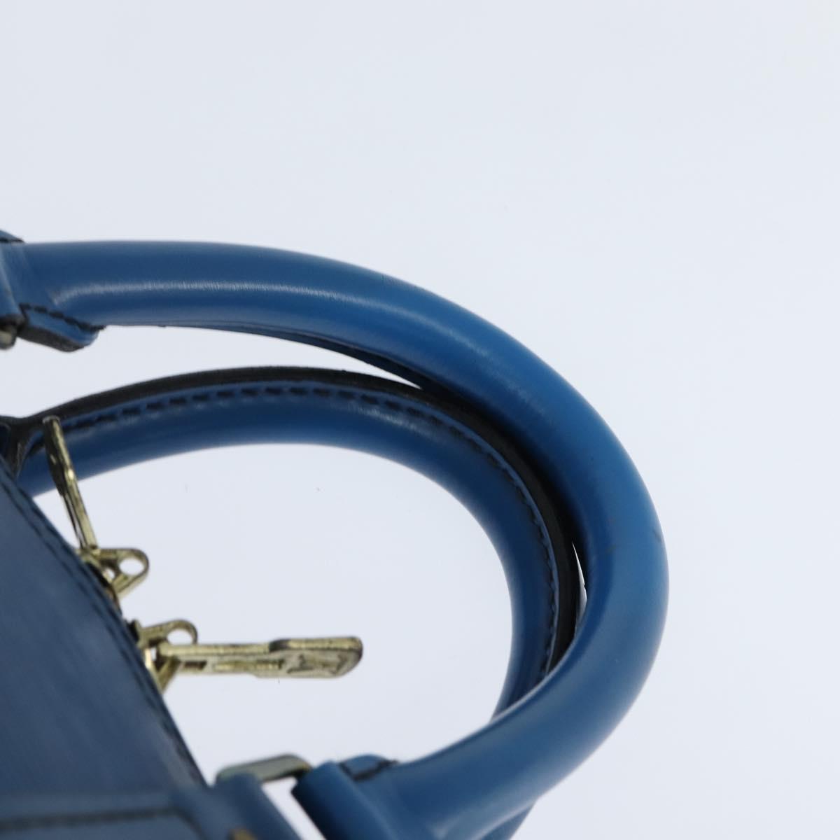 LOUIS VUITTON Epi Keepall 45 Boston Bag Blue M42975 LV Auth BA7237