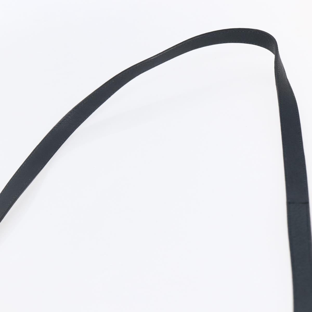 GUCCI Micro GG Canvas Bag PVC Leather Navy Gold 004 161 0670 Auth BA7240