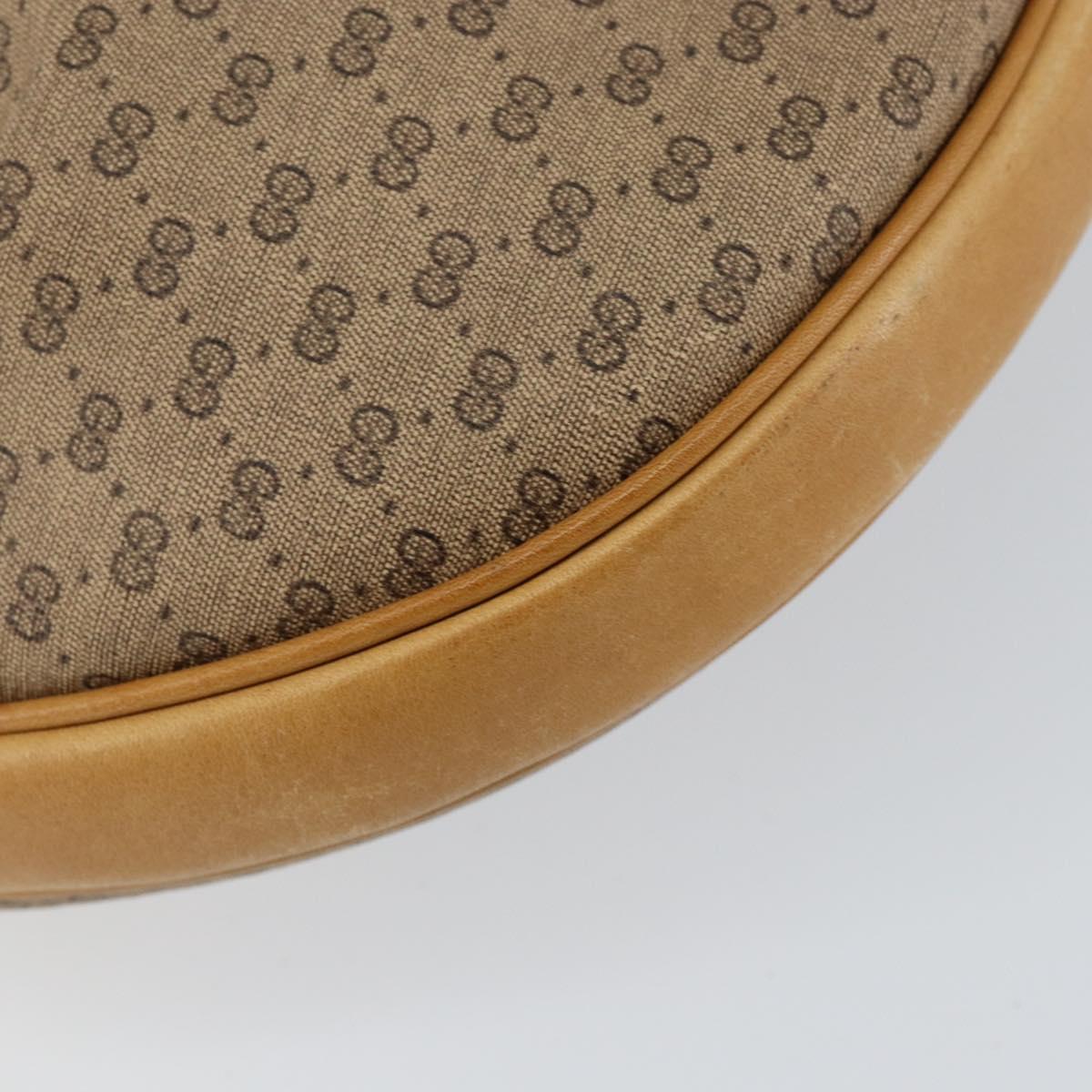 GUCCI Micro GG Supreme Shoulder Bag PVC Beige Gold 001 256 1324 Auth BA7242