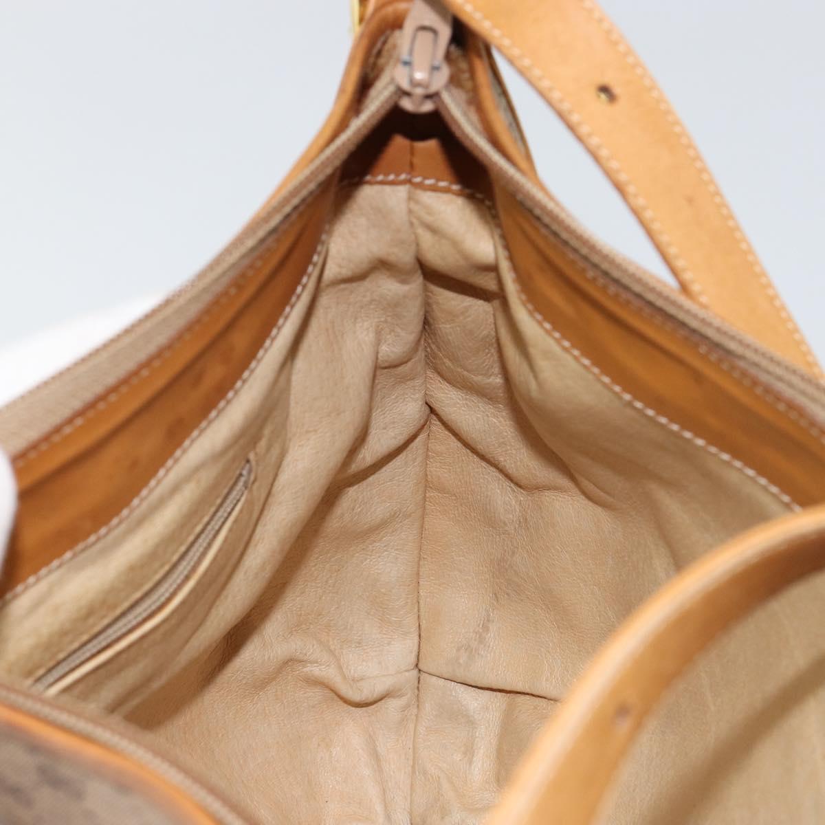 GUCCI Micro GG Supreme Shoulder Bag PVC Beige Gold 001 256 1324 Auth BA7242