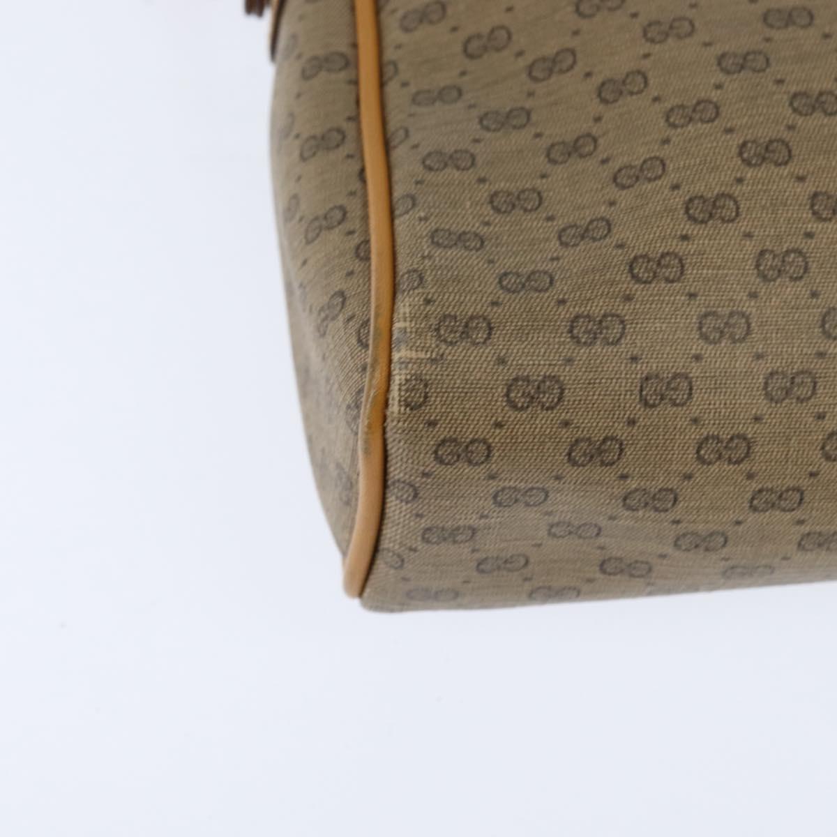 GUCCI Micro GG Supreme Shoulder Bag PVC Beige Gold 007 39 0014 Auth BA7243