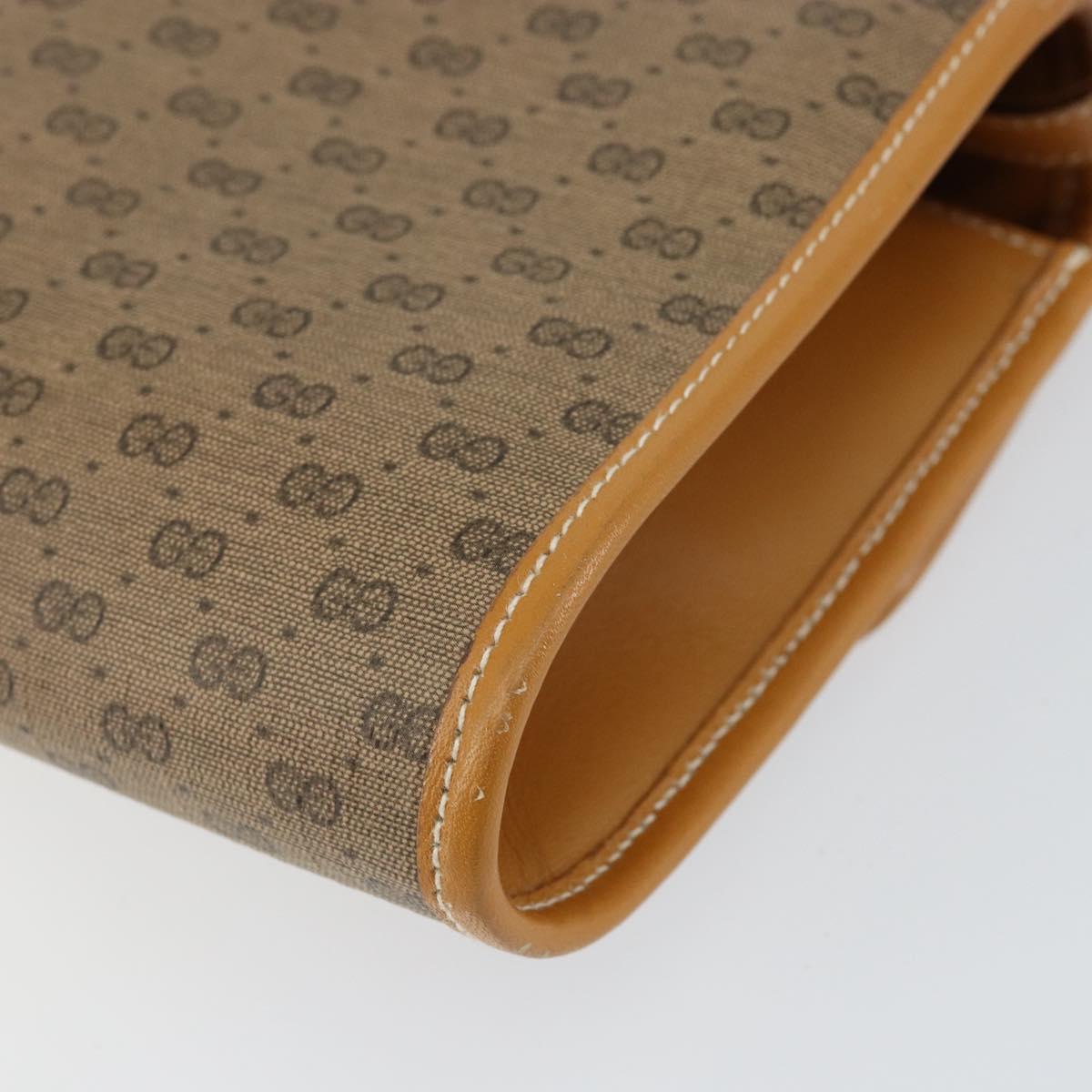 GUCCI Micro GG Supreme Shoulder Bag PVC Beige Gold 004 89 0265 Auth BA7244