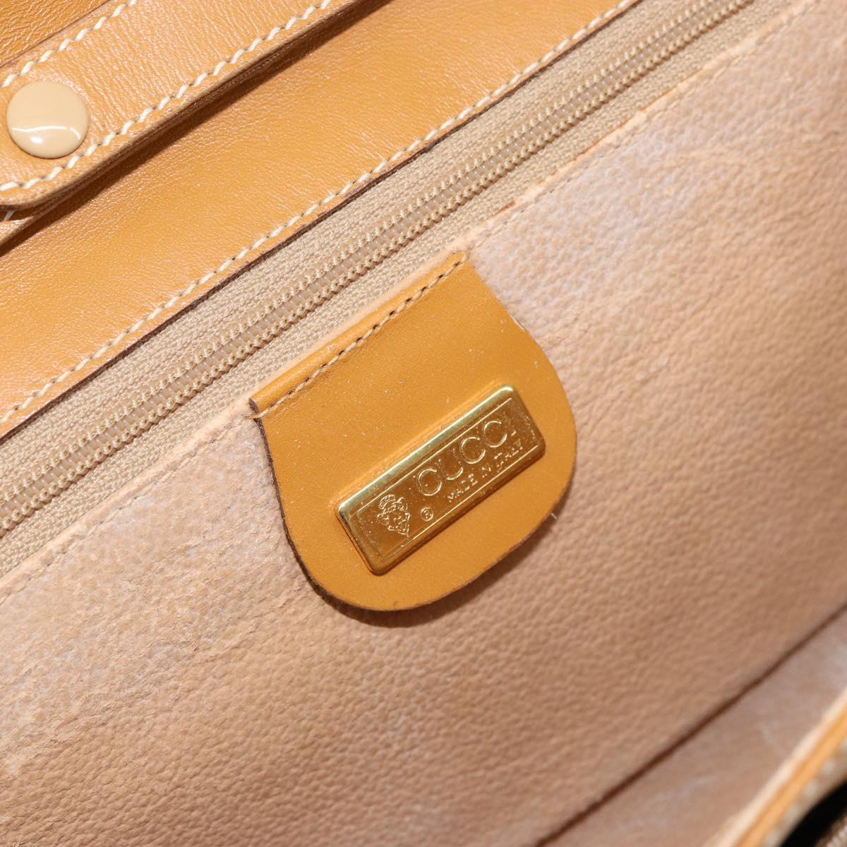 GUCCI Micro GG Supreme Shoulder Bag PVC Beige Gold 004 89 0265 Auth BA7244