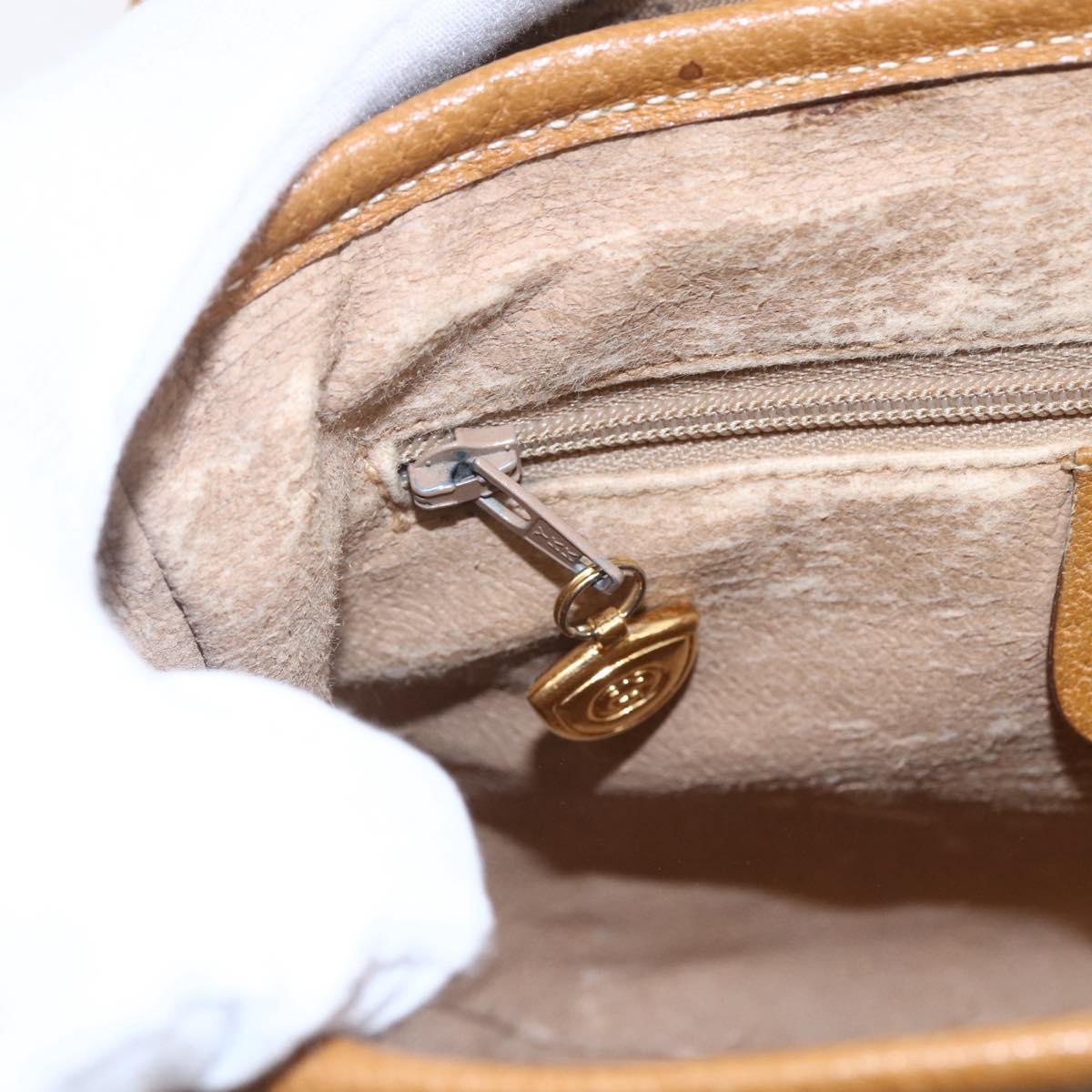 GUCCI Micro GG Supreme Shoulder Bag PVC Beige Gold Auth BA7246