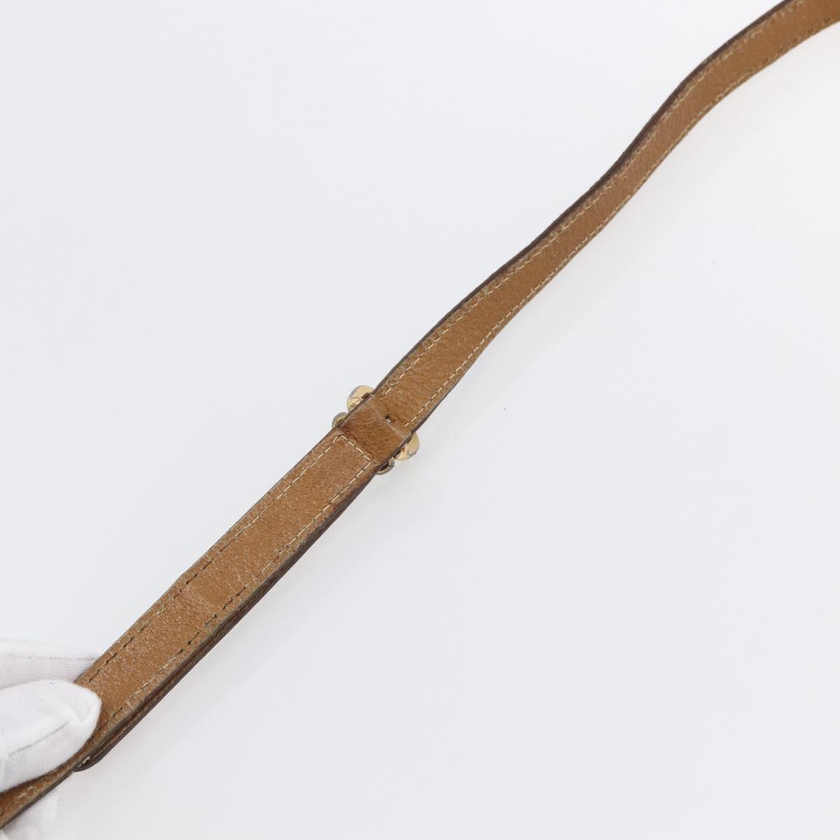 GUCCI Micro GG Supreme Shoulder Bag PVC Beige Gold Auth BA7246