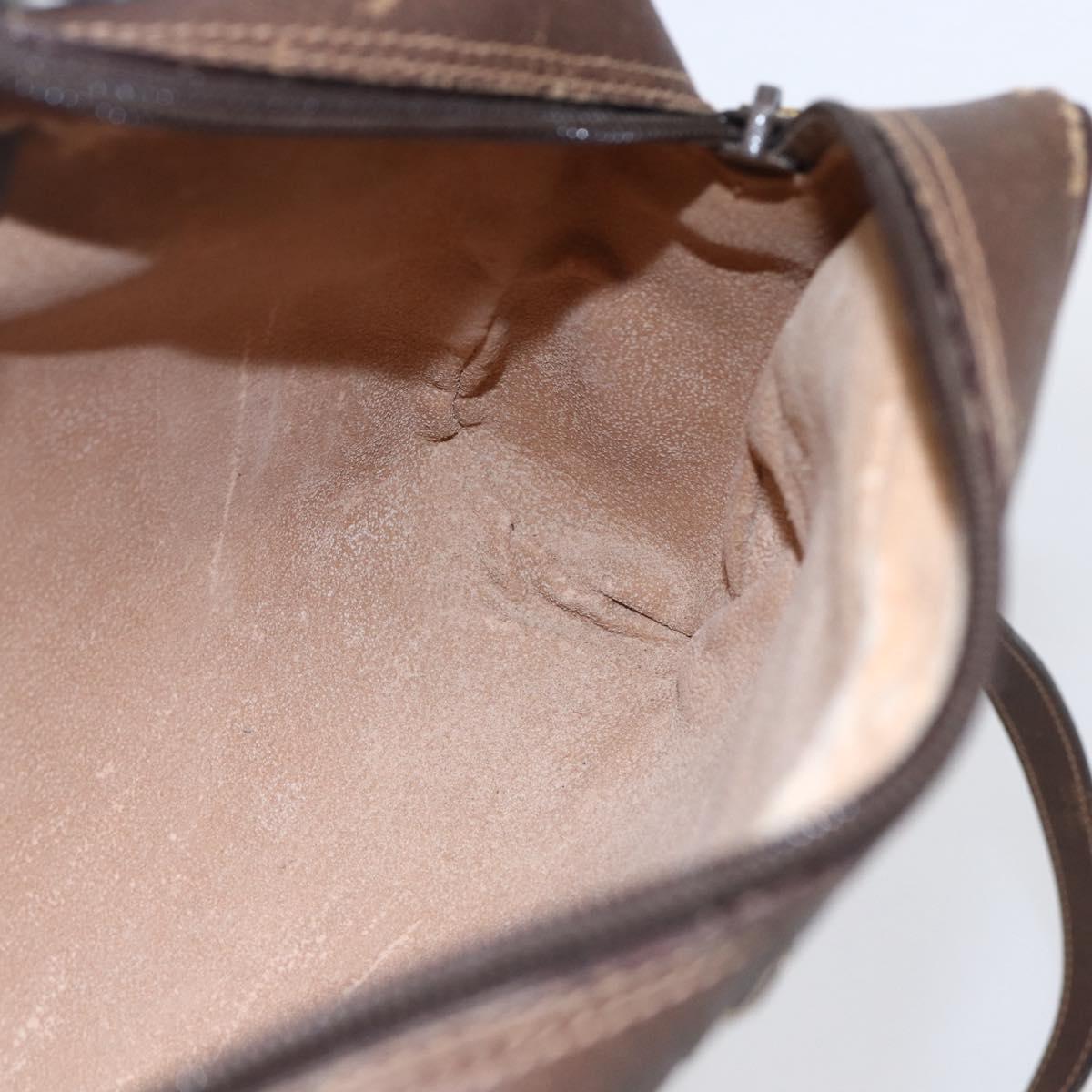 GUCCI GG Supreme Web Sherry Line Bag PVC Beige Gold 56 02 087 Auth BA7251