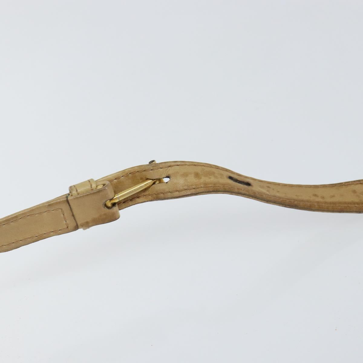 GUCCI Shoulder Bag Leather Beige Gold 67 01 5294 Auth BA7259